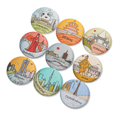 Custom Woven Button Badge
