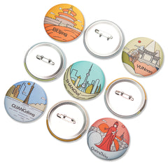 Custom Woven Button Badge