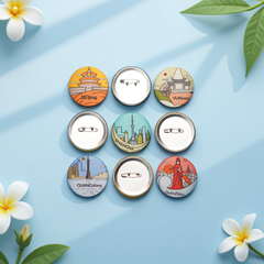 Custom Woven Button Badge